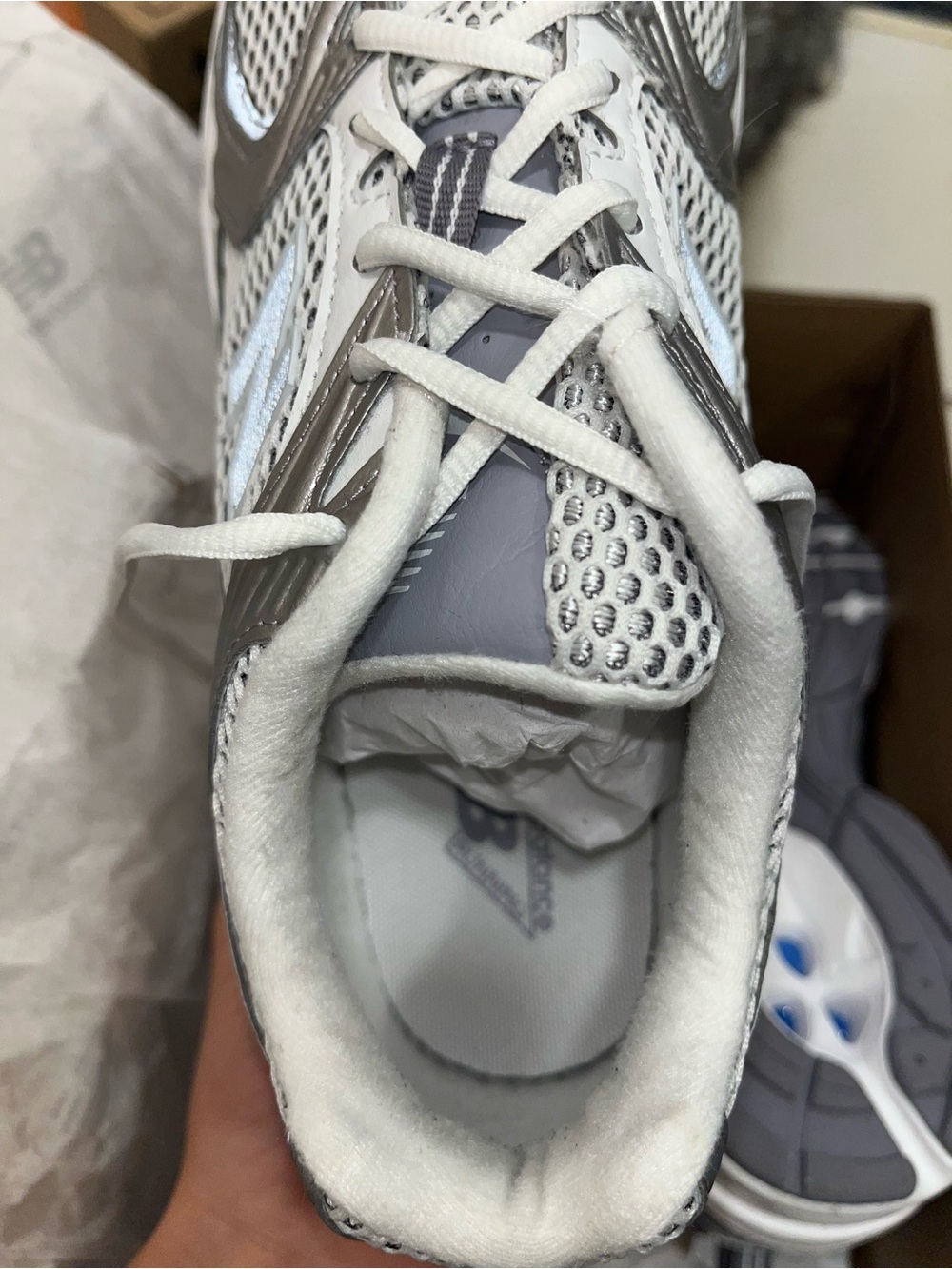Brand new, never worn | New Balance Women's Silver and White Athletic Sneakers - Picture 8 of 11